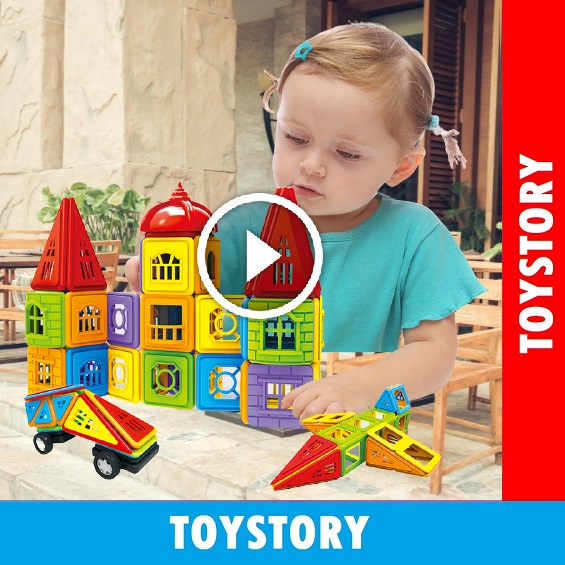 [ToyStory] Bộ Đồ Chơi Xếp Hình Nam Châm Thông Minh 105 -138 - 204 Chi Tiết - Bé Lắp Ráp Trẻ Em