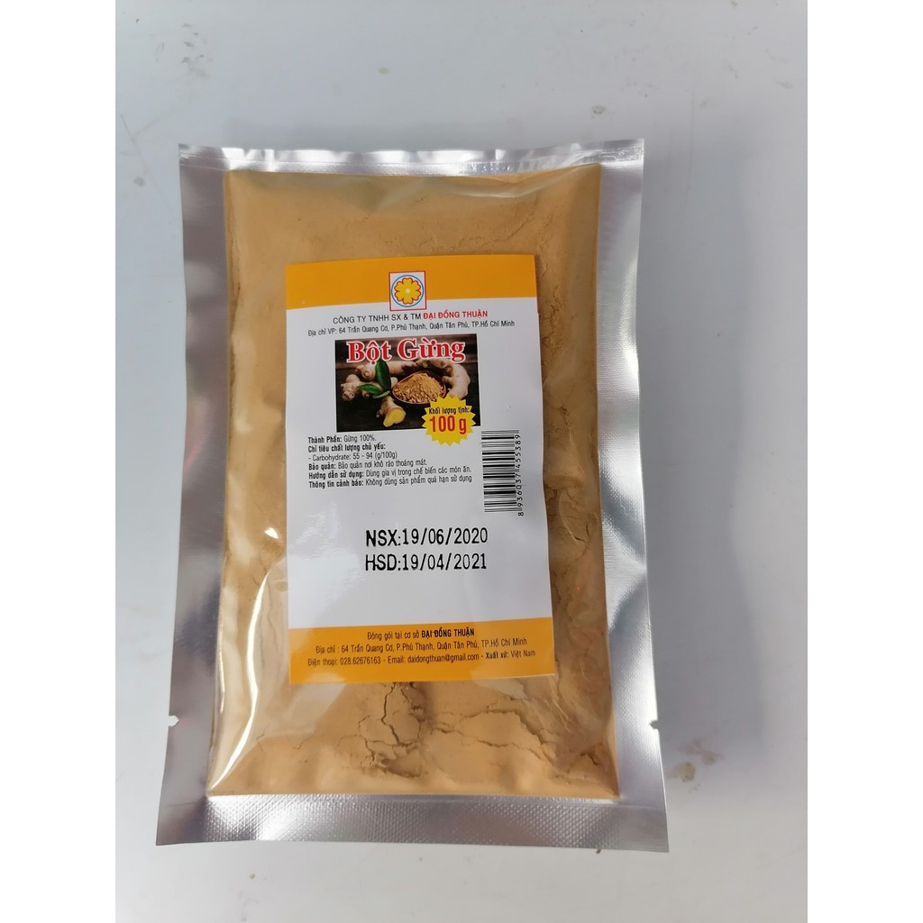 [100g] Bột gừng thực phẩm [VN] ĐẠI ĐỒNG THUẬN Ginger powder (bph-hk)