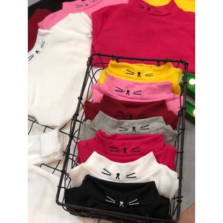 ÁO COTTON LEN MÈO CỔ 3 PHÂN