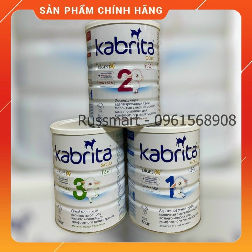 Sữa dê hãng Kabrita Nga số 1-2-3-4 800gr