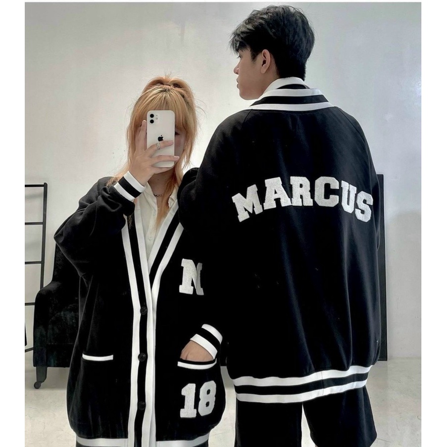 Áo khoác nam nữ cardigan hoodie form rộng marcus ấm áp cho mùa đông form 60kg