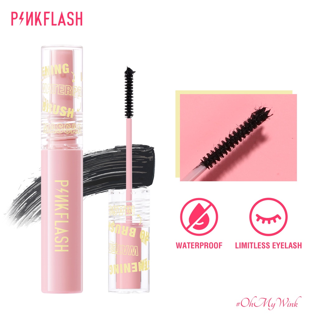 Mascara PINKFLASH OhMyWink 27g chứa các thành phần làm dài mi độc đáo