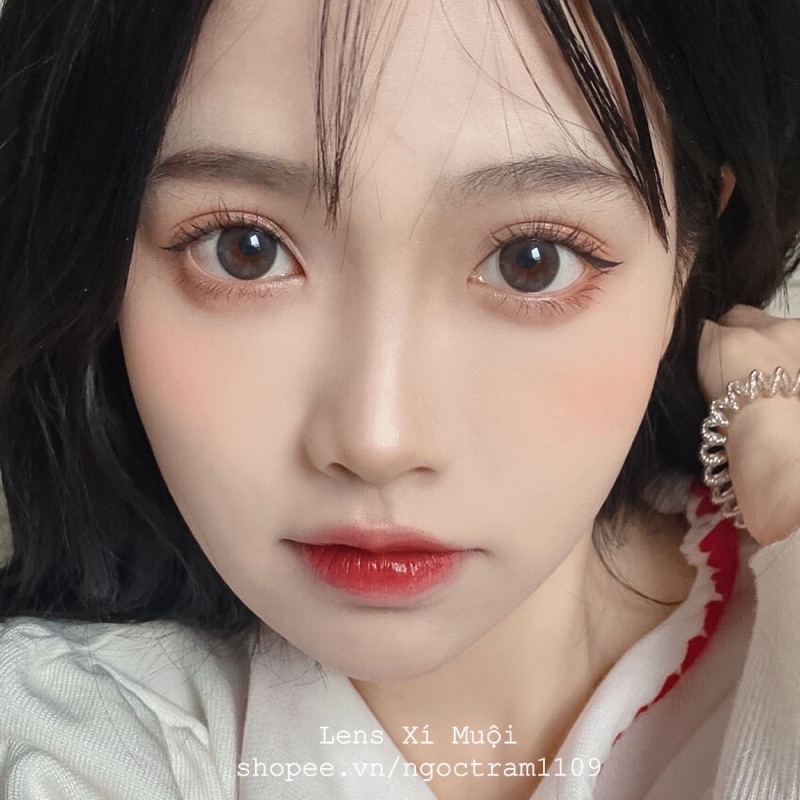 Lens mắt kính áp tròng màu xám tự nhiên có lệch độ