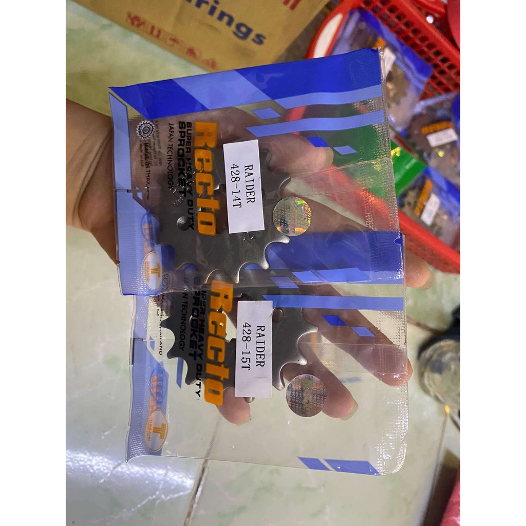 Nhông Recto Raider Fi - XC - Satria- GSX150 : Size 14T 15T