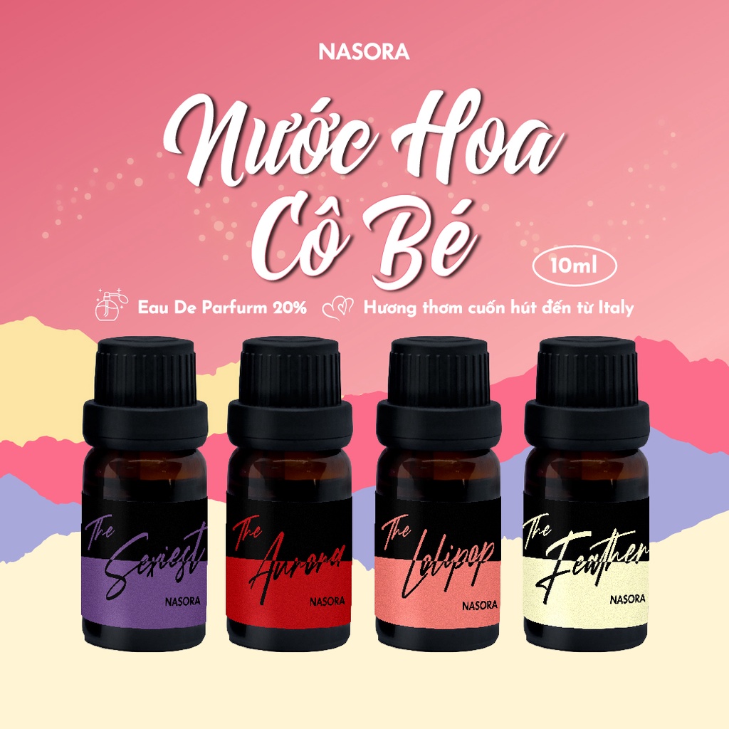 Nước hoa vùng kín nữ NASORA quyến rũ, thơm lâu chai 2ml và 10ml