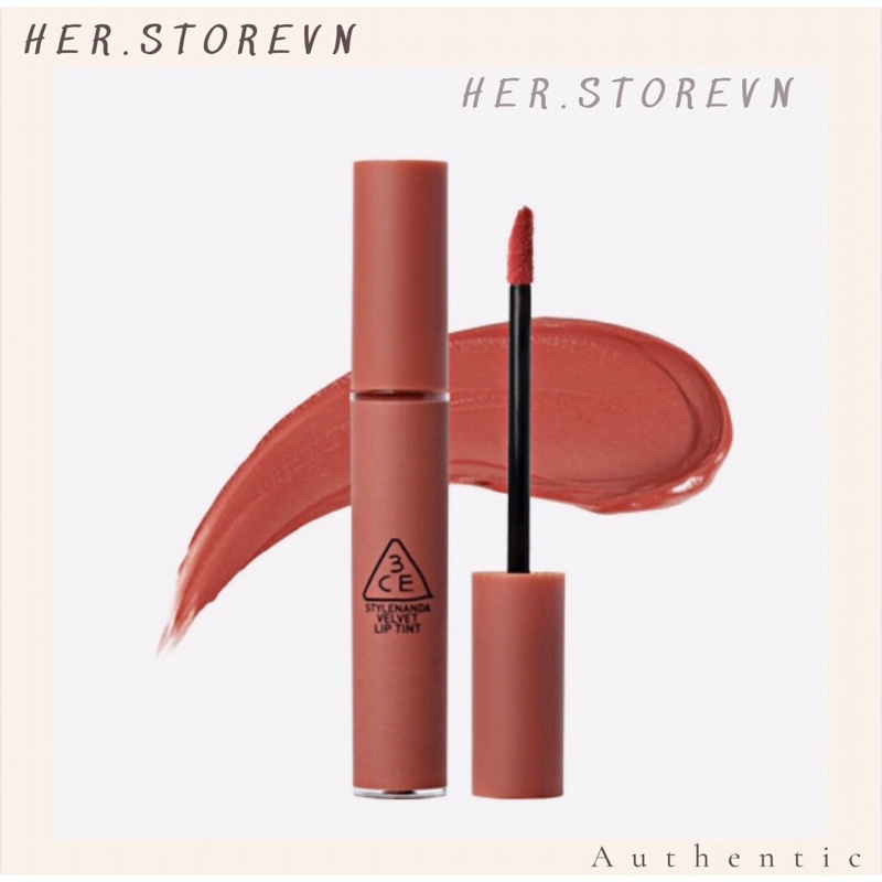 Son kem lì 3CE Velvet Lip Tint Going Right - Màu cam hồng đất