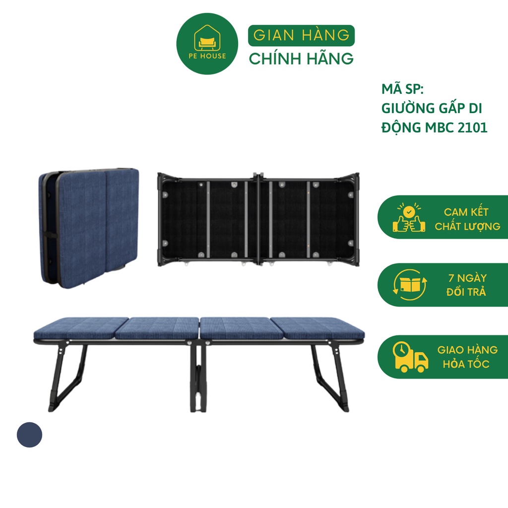 Giường gâp gọn di động, giường xếp văn phòng đa năng cao cấp 2101