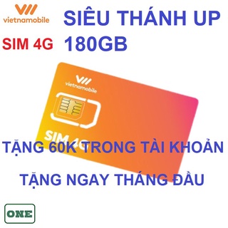 Sim 4G mỗi ngày 6GB tặng 60k có sẵn tháng đầu vietnamobile
