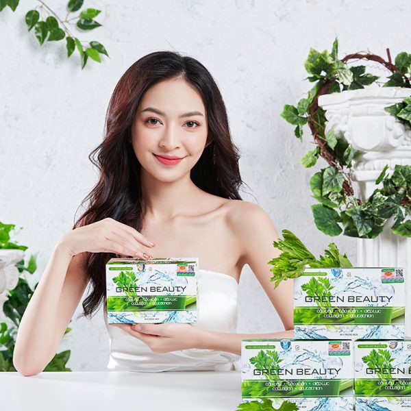 Bột Cần Tây Giảm Cân Green Beauty Chính Hãng Vnpharma - Hộp 30 gói