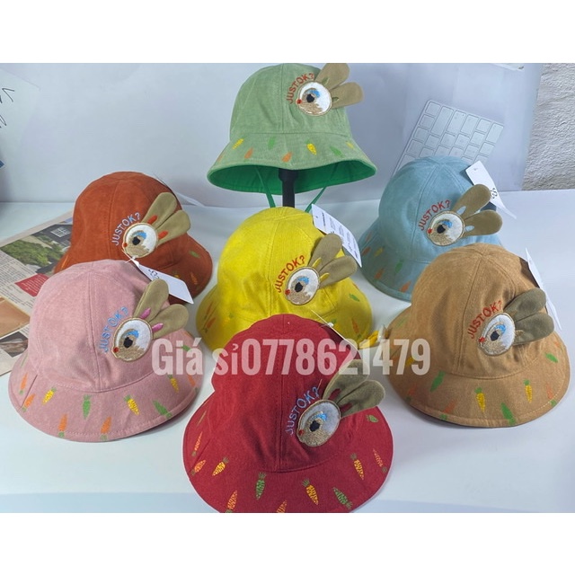 mũ bo nhung sơ sinh thỏ  3 tháng đến 1 tuổi - nón vải nhung mịm cực xinh