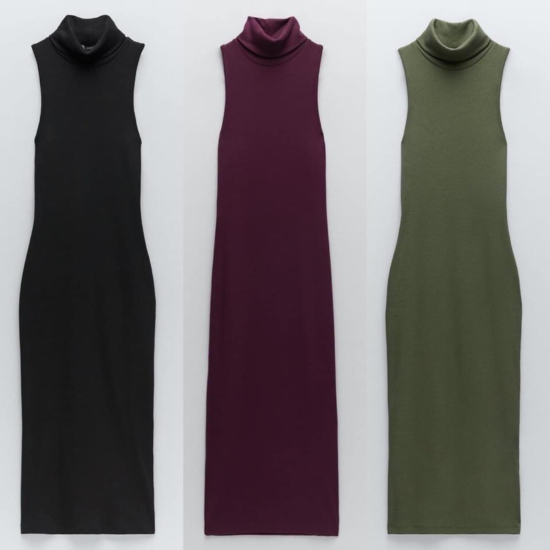 Váy body zara cao cổ