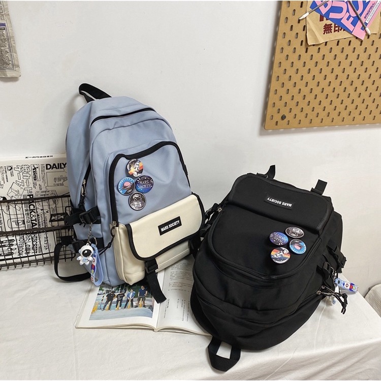 Balo Nam Nữ TH012 Cao Cấp Thời Trang, Balo Đi Học Bỏ Vừa Laptop 15.6 inch 4 Màu Đẹp