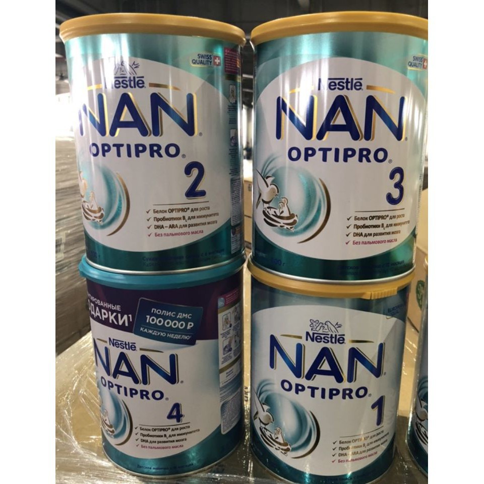 Sữa NAN Nga số 1.2.3.4 hàng Air 800g date 2021