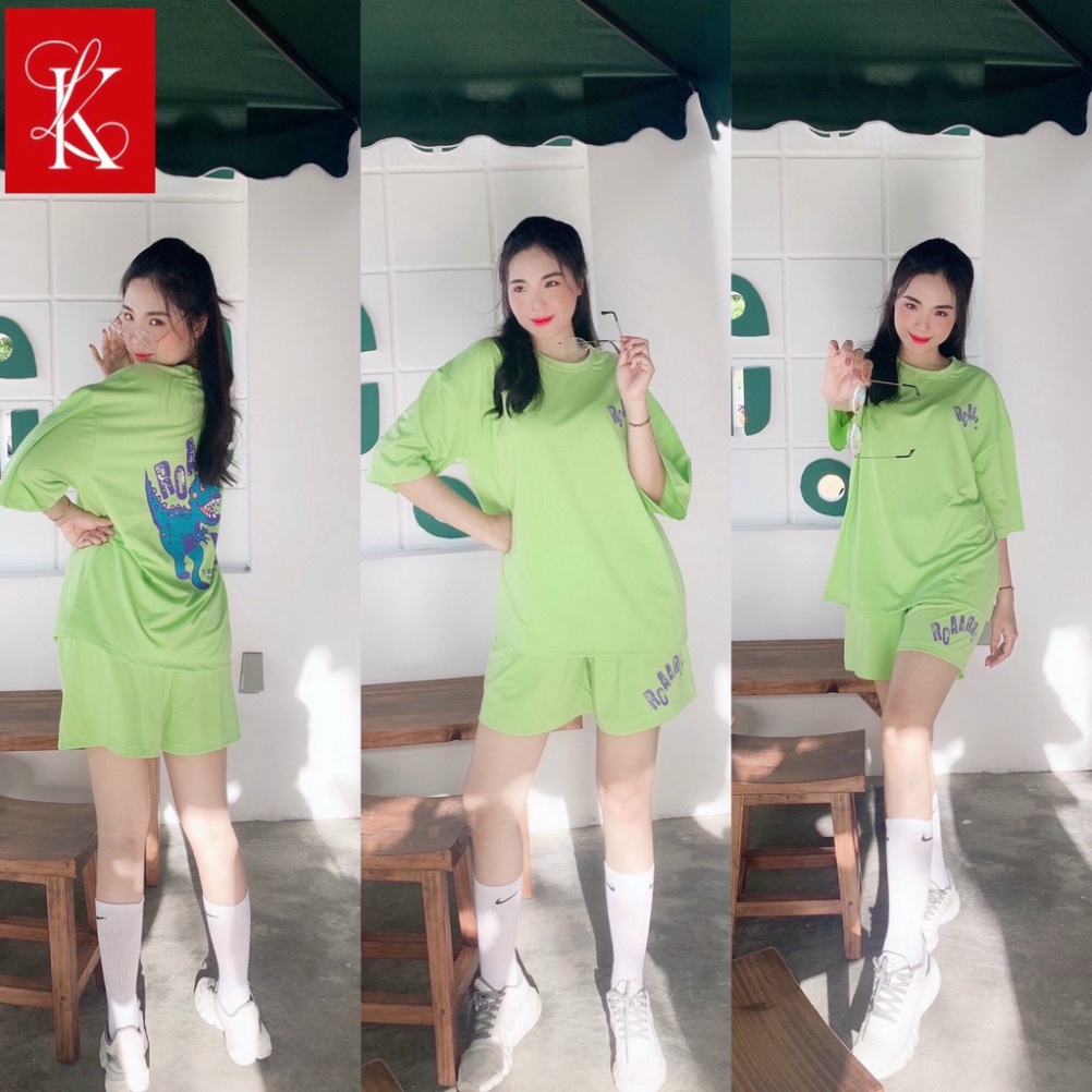 SPK- Set bộ nữ, set đùi áo thun from rộng 60kg hoạ tiết teen chất cotton co dãn mịn mát SKUS-114