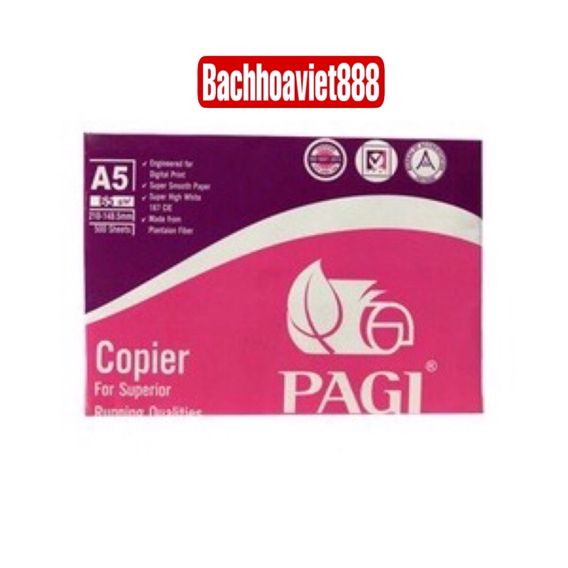 Giấy in A4 Pagi 65gsm, giấy in photo chất lượng 500 tờ/ tập nhập khẩu indo