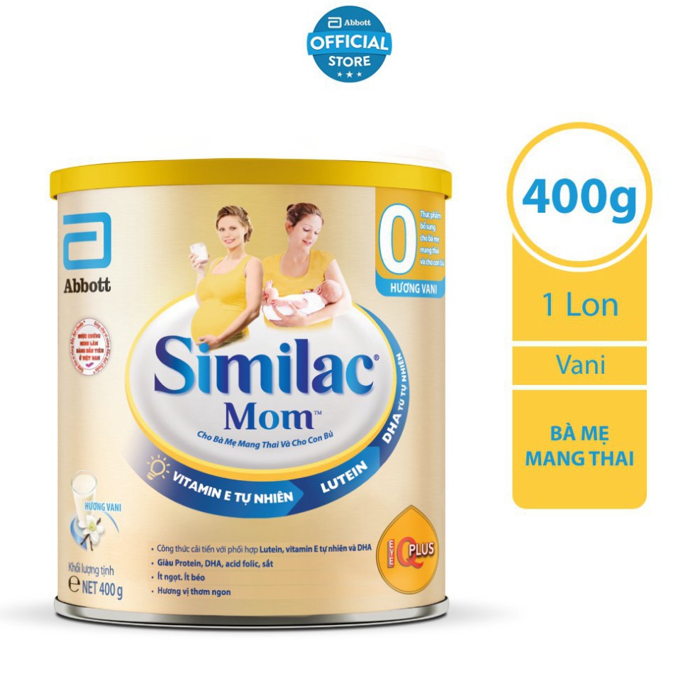 Sữa bột Similac Mom IQ hương vani 400g