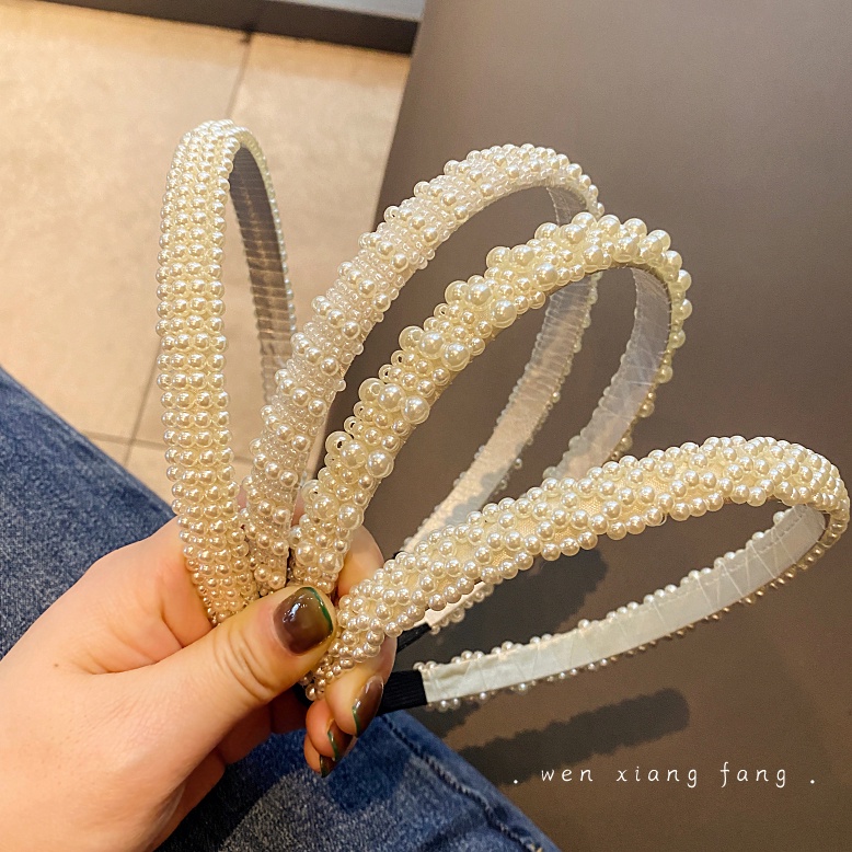 Băng Đô Cài Tóc Đính Ngọc Trai Thời Trang Dành Cho Nữ