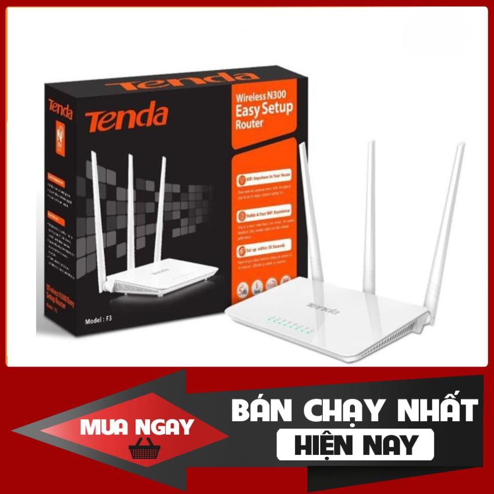 Tenda F3 – Router Wifi Chuẩn N Tốc Độ 300Mbps - Hàng Chính hãng