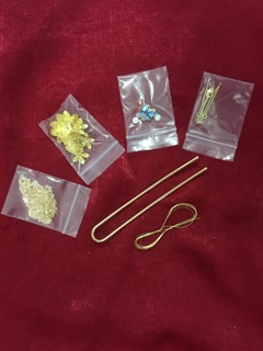Set làm trâm pháp lam bướm xanh