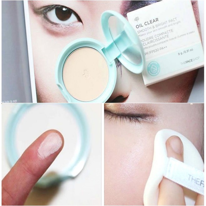 [Chuẩn Auth] Phấn Phủ The Face Shop Oil Clear Smooth Bright Powder 9g