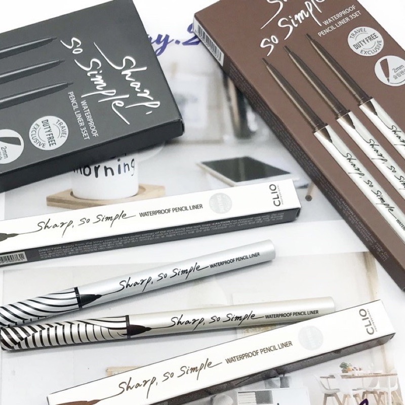 Chì kẻ mắt Clio sharp so simple waterproof pencil liner