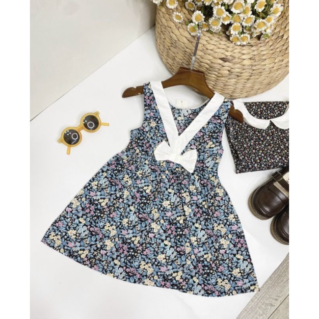 Đầm kate hoa cho bé gái tiểu thư size 1-5 (8-18kg)