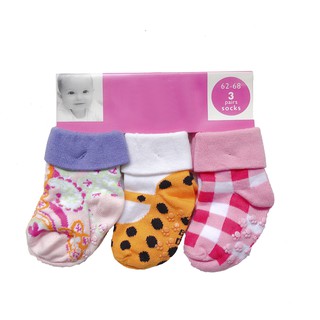 Bộ 3 đôi vớ Sanlutoz cotton in họa tiết chấm caro dễ thương cho em bé