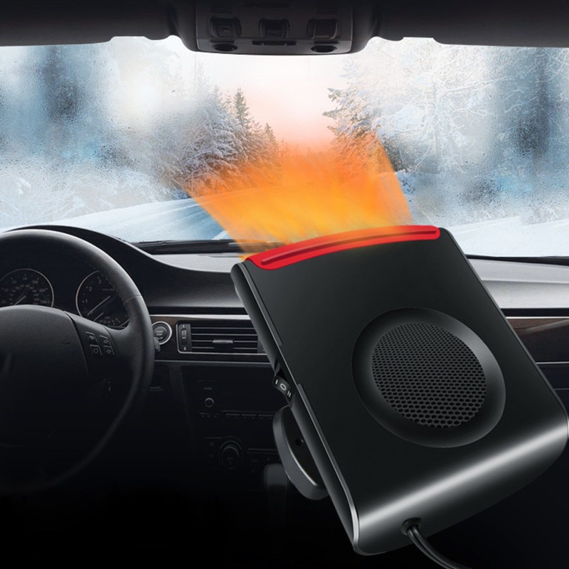 SUN Car Heater Portable Demister Defroster Windshield De-Icers Auto Heaters Fan Fast Heating 2-in-1 Plug in Cig Lighter