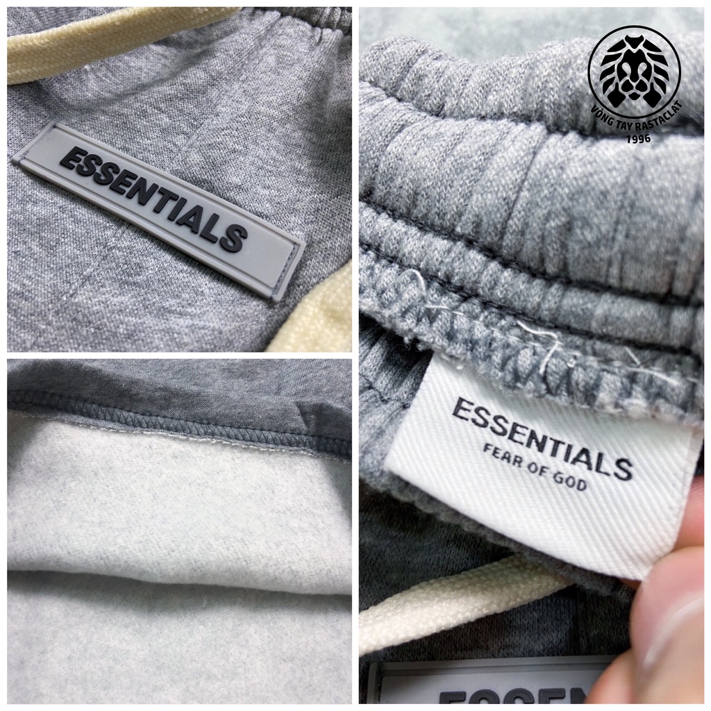 Quần Short  Essentials Nỉ - Vải Chất Cao Cấp - QSE Xám