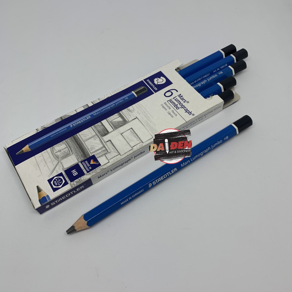 [DA ĐEN] Bút Chì Phác Thảo Staedtler 100J Jumbo Loại Mới Cực To