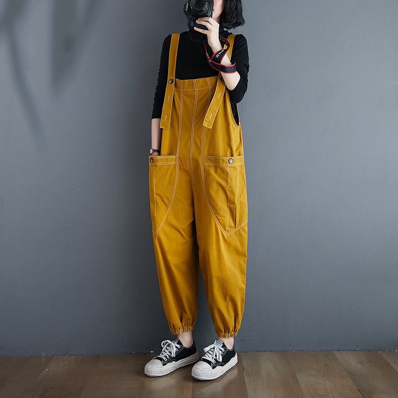 [ORDER] -Có ảnh thật) Quần yếm nữ denim màu bo ống cá tính (size M-XXL fit đến 80kg) - Có ảnh thật | BigBuy360 - bigbuy360.vn