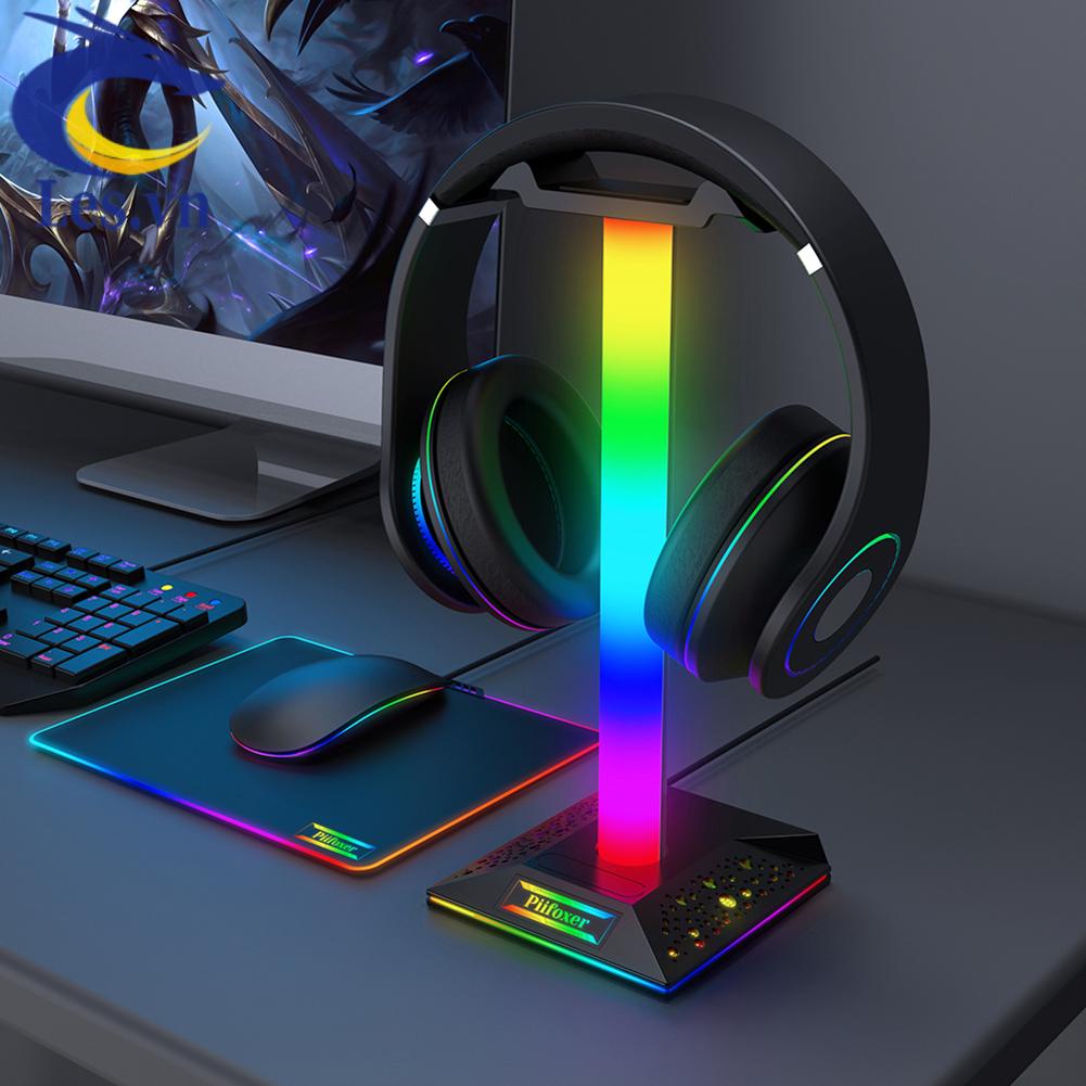 Giá Đỡ Tai Nghe Chơi Game RGB Hai Cổng USB Cảm Ứng