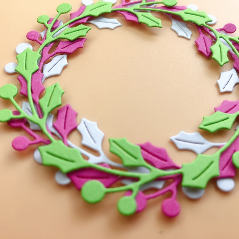 Khuôn Cắt Giấy Làm Từ Kim Loại Hình Chiếc Lá Trang Trí Scrapbook