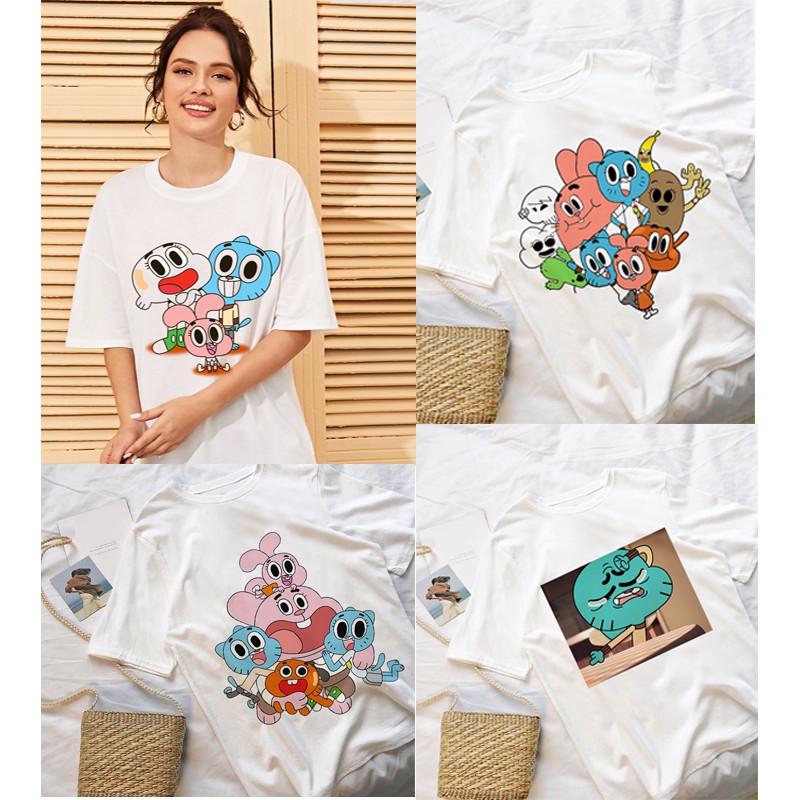 Áo Thun The Amazing World Of Gumball Unisex Nam Nữ Phù Hợp Mọi Lứa Tuổi