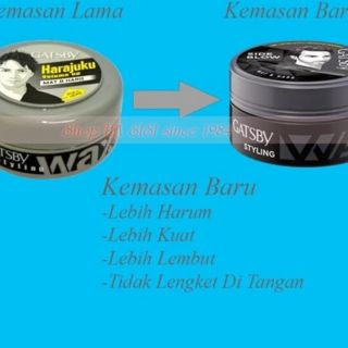 Wax sáp vuốt tóc gatsby 75g đen mẫu mới