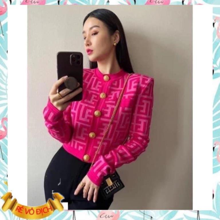 Áo len chữ F cúc cổ tàu siêu xinh hàng quảng châu hothit