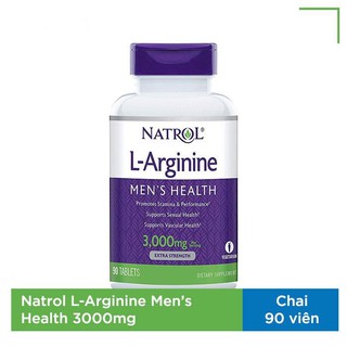 Natrol L-Arginine Men’s Health 3000mg tăng cường sinh lý nam, Chai 90 viên