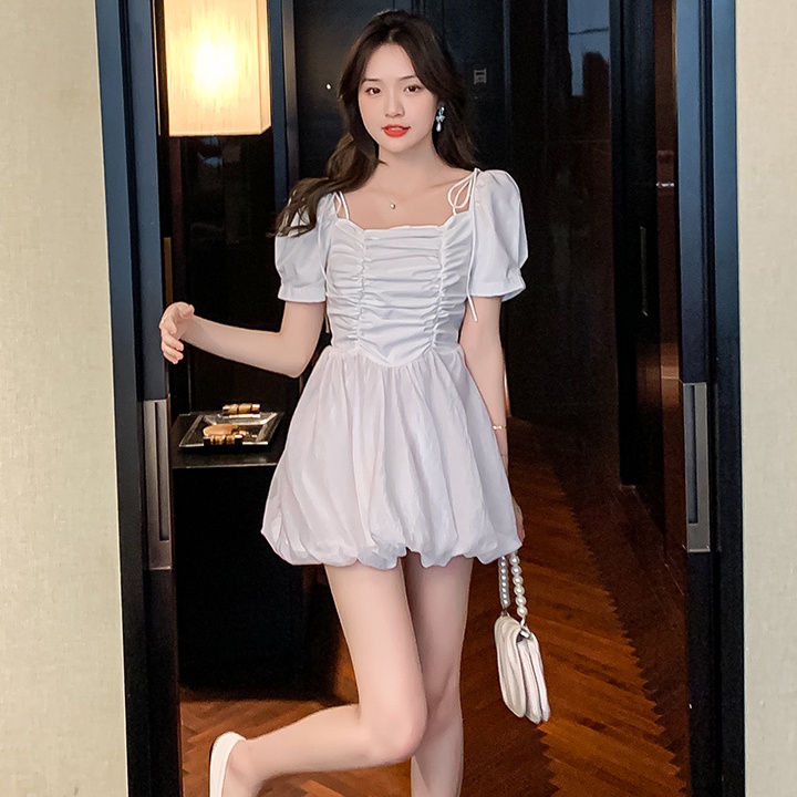 Đầm Perty không tay hở vai eo thon thời trang mùa hè mới cho nữ
