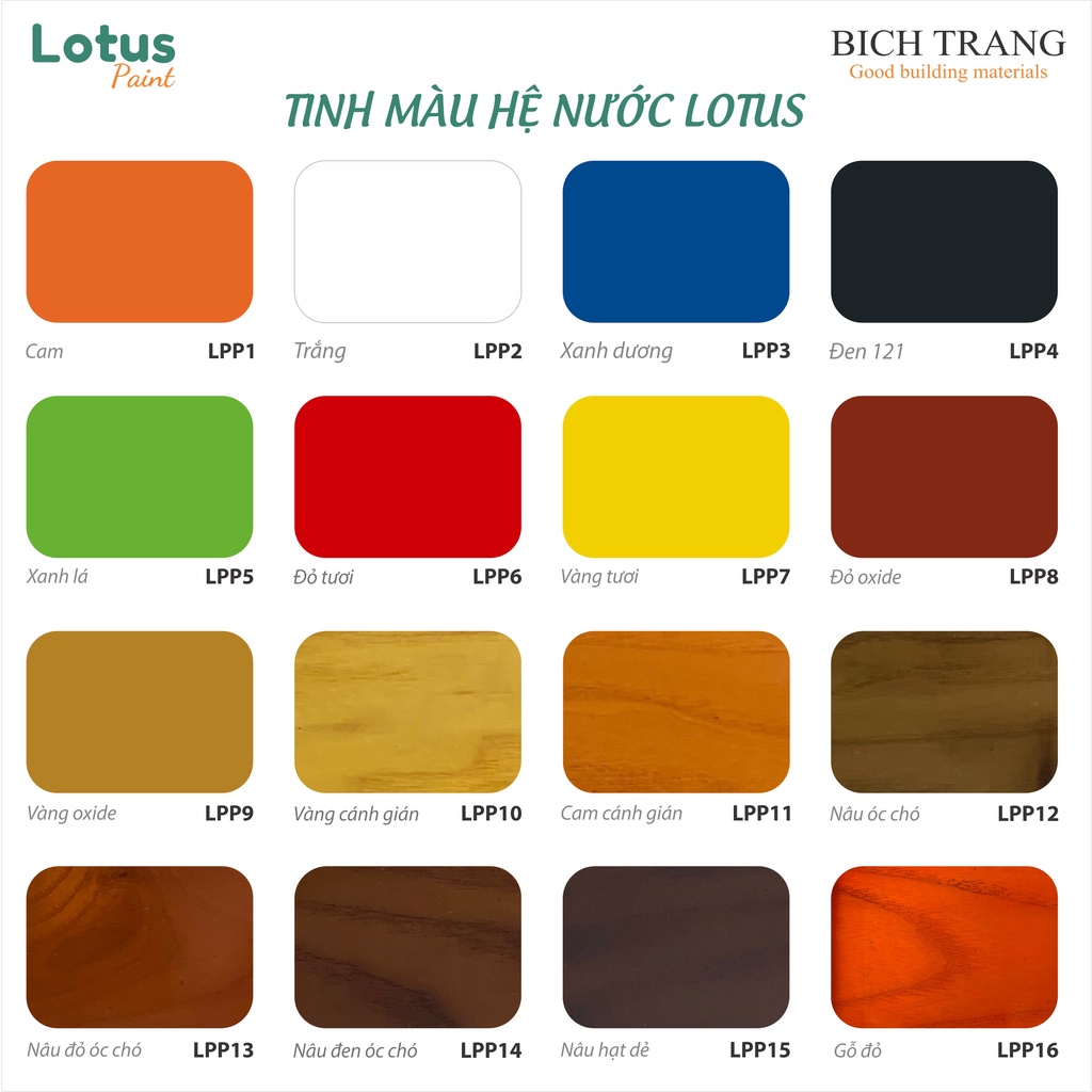 Tinh màu cao cấp hệ nước Lotus Paint, chai 100gr.