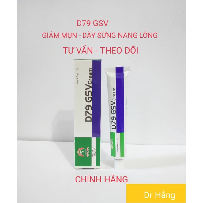 [CHÍNH HÃNG] D79 GSV Cream Giảm Mụn Trứng Cá,Mụn Lưng Ngực,Dày Sừng Nang Lông | BigBuy360 - bigbuy360.vn