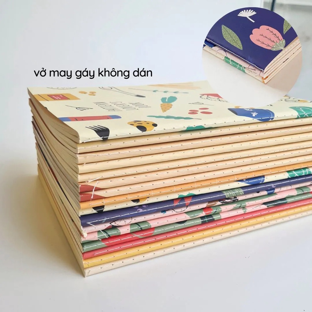 Vở may gáy 100gsm CRABIT XE ĐẠP ô vuông grid - Tập học sinh, sinh viên B5 80 trang giá rẻ
