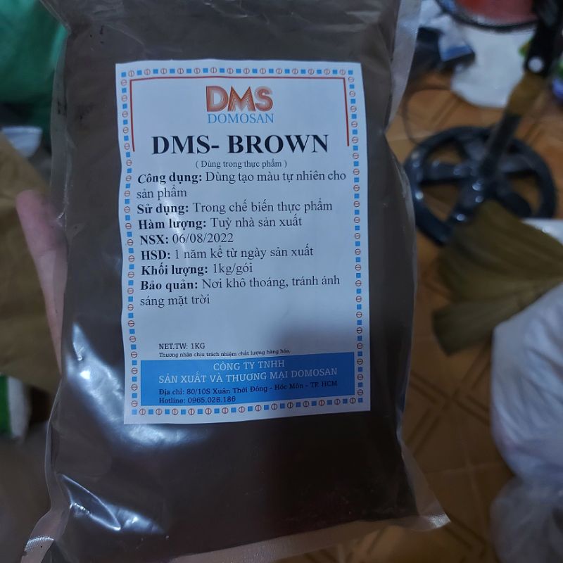 1kg DMS BROWN dạng bột - Tạo màu cho Giò Bò,Bò Viên, Cà phê,..