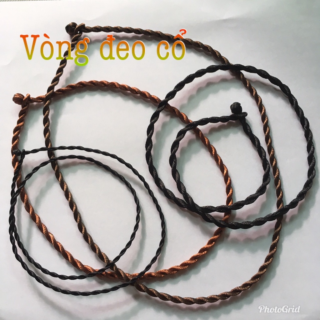 1 vòng dây đeo cổ 40-60cm xoắn may mắn bằng dù