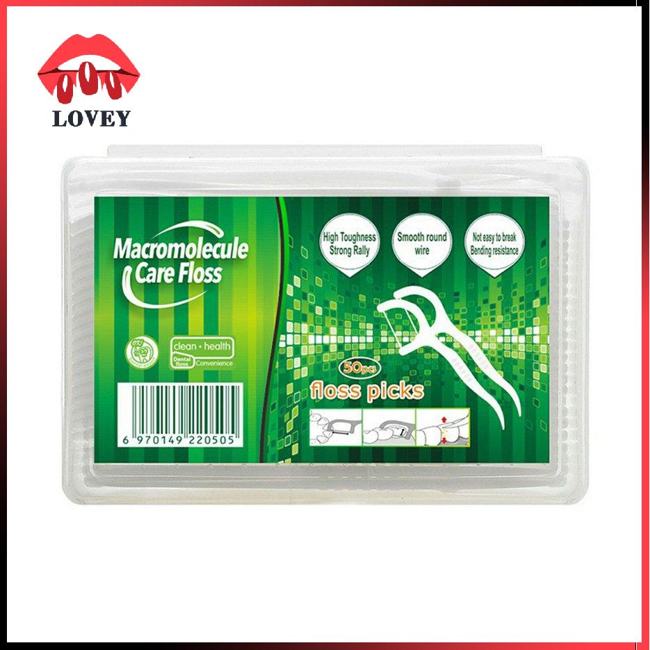 [Hàng mới về] Set 50 Tăm Chỉ Nha Khoa Độ Đàn Hồi Cao Dùng Một Lần