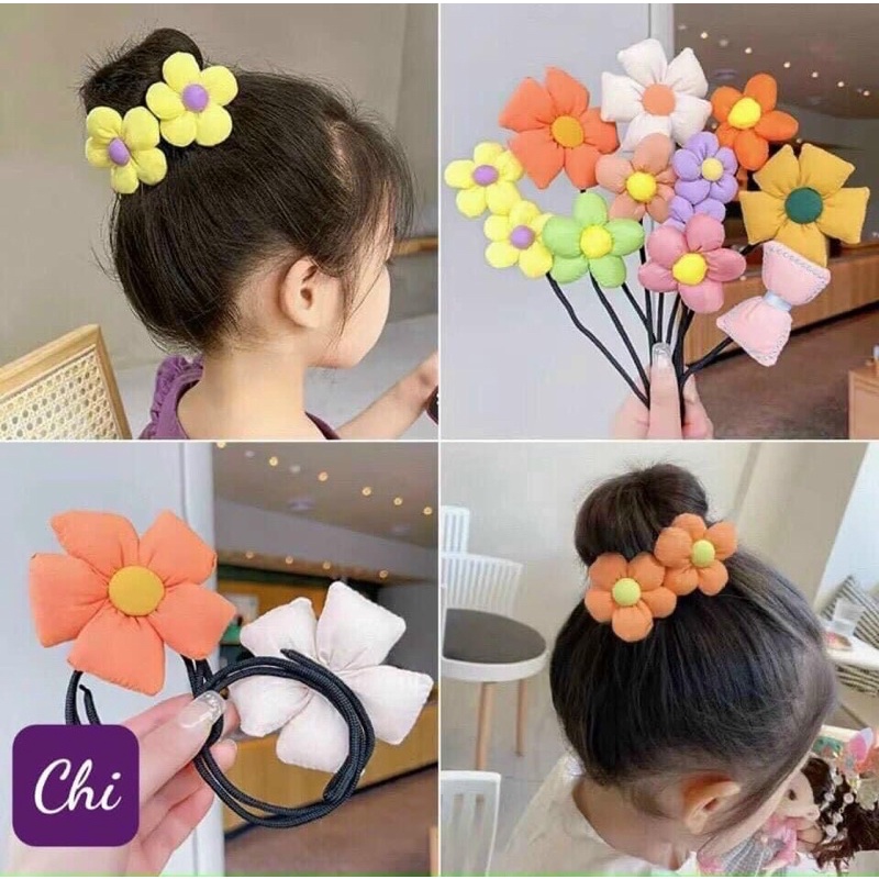 Thanh búi tóc hoa bèo cho bé