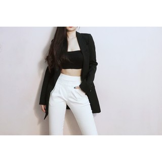 Khoác vest blazer tay 4 nút tag xích