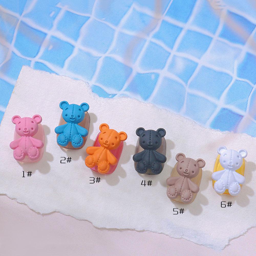 JARRED Phụ Kiện Trang Trí Móng Tay Hình Gấu Hoạt Hình Ba Chiều DIY