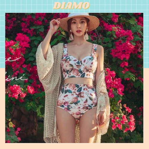 Bộ đồ bơi tắm biển bikini 2 mảnh hoa siêu xinh 2313 SIÊU THỊ GIA DỤNG