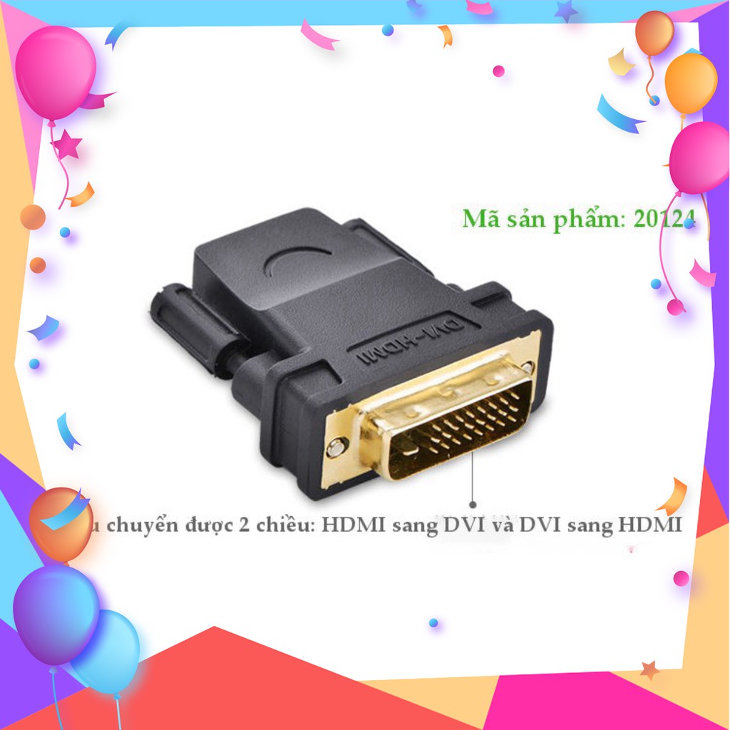 [GIÁ SỈ]  Đầu chuyển đổi DVI (24+1) sang HDMI (âm) Ugreen 20124 chính hãng