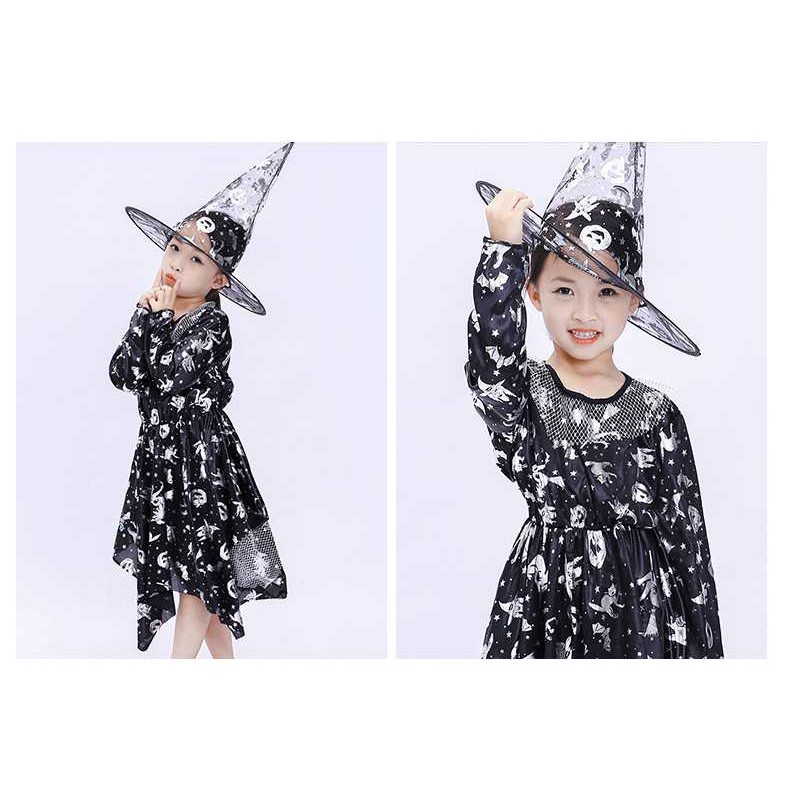 Trang phục phù thủy cho bé gái Halloween